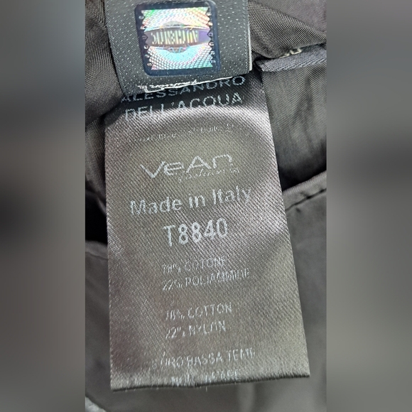 NWT Alessandro Dell'acqua Full Zip Jacket Fashion Woven Black Large / 50 - Picture 14 of 16